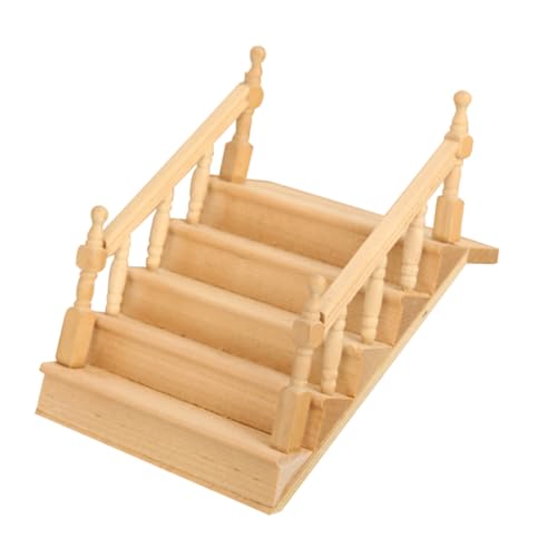 Balacoo Miniatur Holztreppe mit Mini Handlauf Unbemalt Detailgetreue Kleine Puppenhaus Treppe DIY Miniatur Möbel für Puppenhaus Mikro Landschaft Kreative Bastelidee und Fotodeko Balacoo Miniatur Holztreppe mit Mini Handlauf Unbemalt Detailgetreue Kleine Puppenhaus Treppe DIY Miniatur Möbel für Puppenhaus Mikro Landschaft Kreative Bastelidee und Fotodeko von balacoo