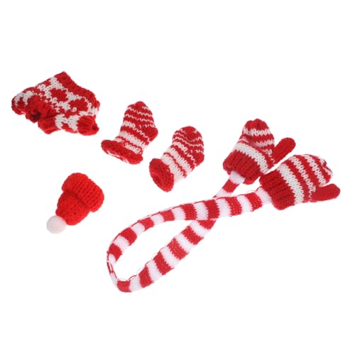 Balacoo Miniatur Puppen Winterkleidung mit Mütze Handschuhen Pullover Socken Niedliches Teiliges Strick Outfit für Puppenhaus Dekoration und Festliche Puppen Zubehör Balacoo Miniatur Puppen Winterkleidung mit Mütze Handschuhen Pullover Socken Niedliches Teiliges Strick Outfit für Puppenhaus Dekoration und Festliche Puppen Zubehör von balacoo