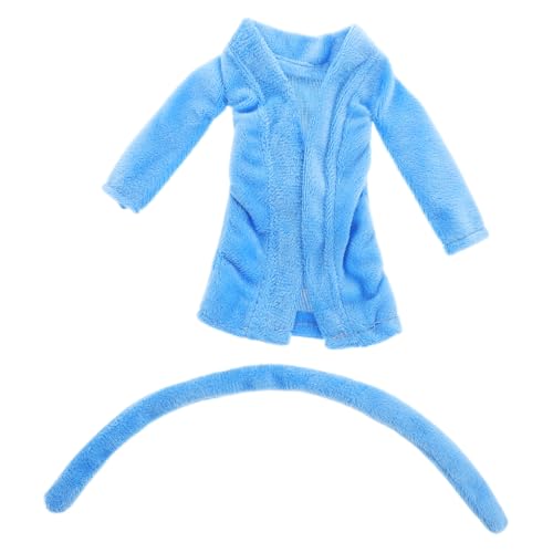 Balacoo Miniatur Puppenbademantel Accessoire Vielseitiger Bademantel für Puppen Elegantes Design Geeignet für Puppenhaus Babypuppen Puppenkleidung Party und Freizeitoutfit von balacoo