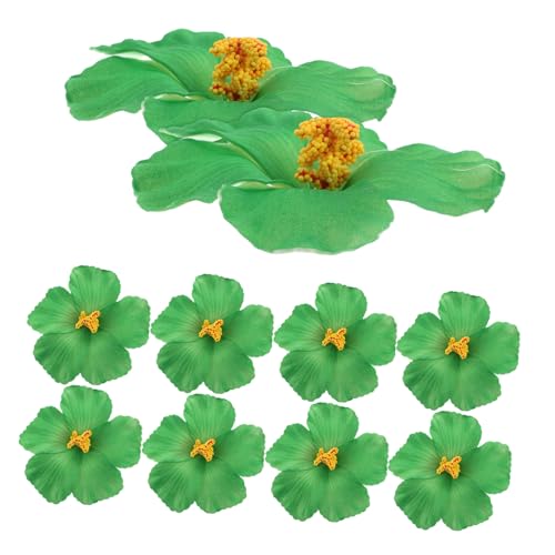 balacoo 10 Stück Künstliche Hibiskusblumen Teiliges Realistisch Gestaltete Tropische Blumen Deko für Hawaiianische Sommerparty Hochzeit Fotorequisiten Langlebig und Wiederverwendbar von balacoo