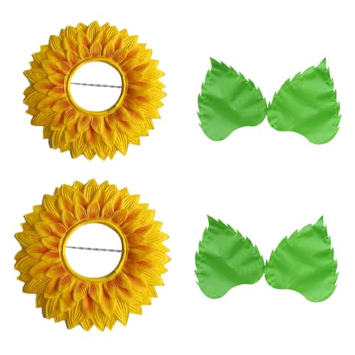 balacoo 2 Sätze Sonnenblumen Kopfbedeckung Verstellbar Weiches Material Komfortabel Für Tanz Sport Kindergarten Festivitäten von balacoo