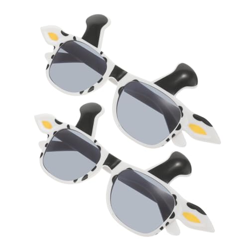 balacoo 2 Stück Lustige Kuh Partybrille Teiliges Leichte PC Sonnenbrille für Erwachsene Karneval Fasching Requisiten Geburtstagsdeko von balacoo