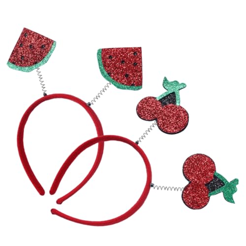 balacoo 2 Stück Party Haarreifen Früchte Design Elastisch Verstellbar Bequem Für Mädchen Festliche Kopfschmuck Foto Requisiten Spielspaß von balacoo