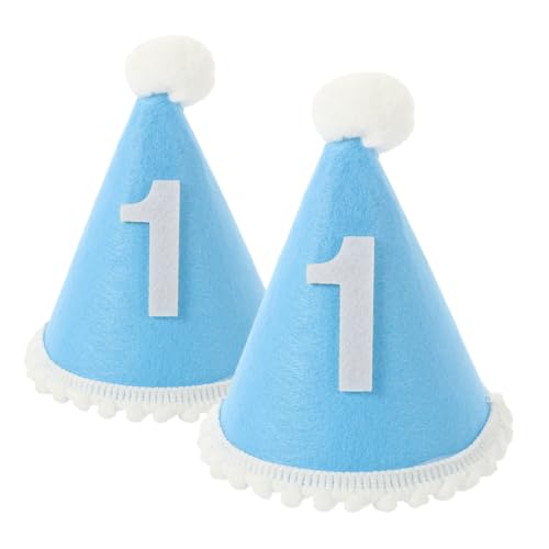 balacoo 2 Stück Teiliges Babygeburtstagshut aus Filz Himmelblau Geburtstag Partyhut für Jungen und Mädchen Bequeme Kopfbedeckung mit Festem Sitz als Foto Requisite und balacoo 2 Stück Teiliges Babygeburtstagshut aus Filz Himmelblau Geburtstag Partyhut für Jungen und Mädchen Bequeme Kopfbedeckung mit Festem Sitz als Foto Requisite und von balacoo