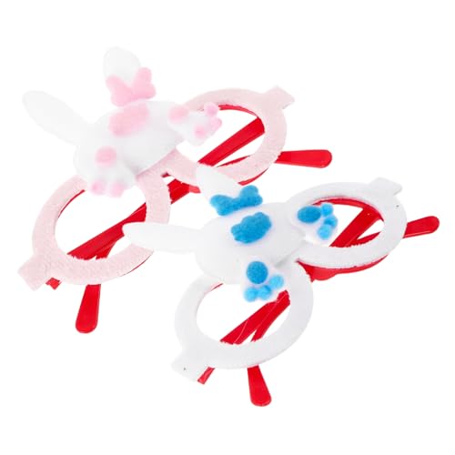 balacoo 2 Stück Teiliges Ostern Brillen mit Niedlichem Hasen Design Leichte Cartoon Partybrille für Erwachsene und Einzigartige Fotorequisite für Osterfeiern und Lustige Gruppenbilder von balacoo