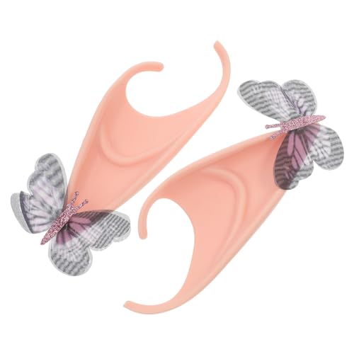 balacoo 2 Stück Teiliges Schwarze Schmetterlings Elfenohren Cosplay Ohr Accessoire für Frauen Halloween Party Karneval Fasching Kostüm von balacoo