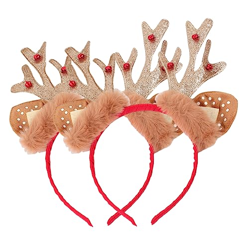 balacoo 2 Stück Weihnachtsgeweih Haarreif Rentier Geweih Stirnband für Party Kostümfest Weihnachten Foto Requisiten Festliche Haarschmuck für Damen von balacoo