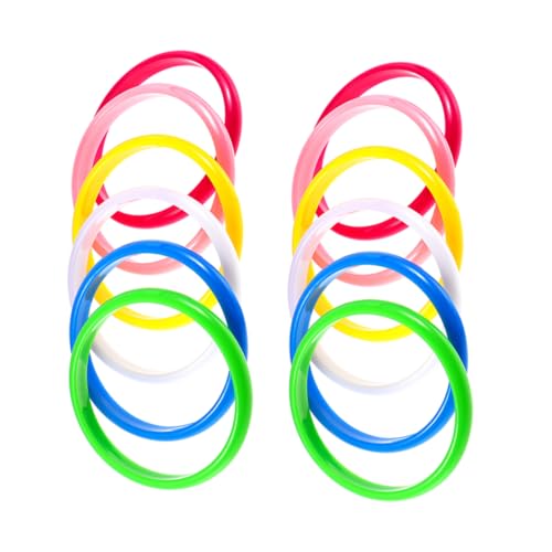 balacoo 24 Stück Teiliges Armband in Candy Farben Neonfarbene Bunte Kunststoff Bangles Stylische Jelly Armbänder als Partyzubehör für Geburtstagsfeiern zu Hause von balacoo