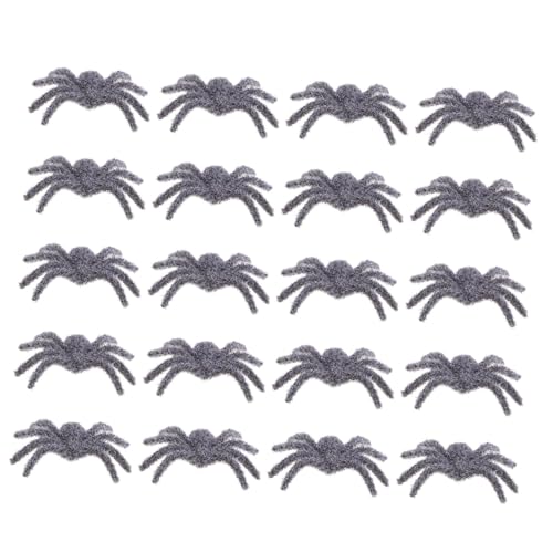 balacoo 25 Stück Teiliges Halloween Deko Haarige Realistische Graue Spinnen Leichte Kunststoff Spinnen für Gruselige Party und Innenraumdekoration Vielseitige Halloween Deko für Haunted von balacoo