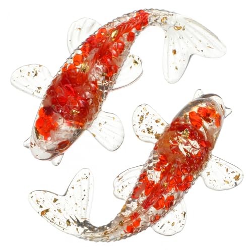 balacoo 2Stücke Kristall Fisch Figurine Handgefertigte Tischdeko aus Natürlichem Kristall für Schreibtisch Bücherregal oder Geschenkidee Textur und Charmante von balacoo