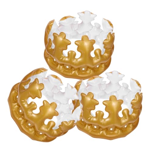 balacoo 3 Stück Teiliges Aufblasbares PVC Kronen Leichtes Party Kostümzubehör Dekorative Geburtstagskrone für Kreative Foto Requisite Geeignet für Cosplay Weihnachtsfeier von balacoo
