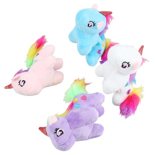 balacoo 4 Stück Teiliges Bunte Einhorn Plüsch Schlüsselanhänger Weiche Kleine Kuscheltier Deko Niedliche Anhänger für Tasche Rucksack und Partydeko balacoo 4 Stück Teiliges Bunte Einhorn Plüsch Schlüsselanhänger Weiche Kleine Kuscheltier Deko Niedliche Anhänger für Tasche Rucksack und Partydeko von balacoo