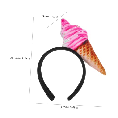 balacoo 4 Stück Teiliges Eiscreme Stirnband für Damen Farbenfroher Haarschmuck Bequem und Vielseitig für Partys Geburtstage Kostüm Events und Tägliche von balacoo