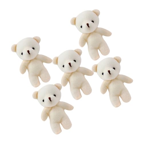 balacoo 5 Stück Teiliges Mini Plüschbären Weiche Kleine Stoffbärchen Niedliche Cartoon Bärenpuppen DIY Schlüsselanhänger Zubehör Dekorative Kuscheltiere für und Party von balacoo