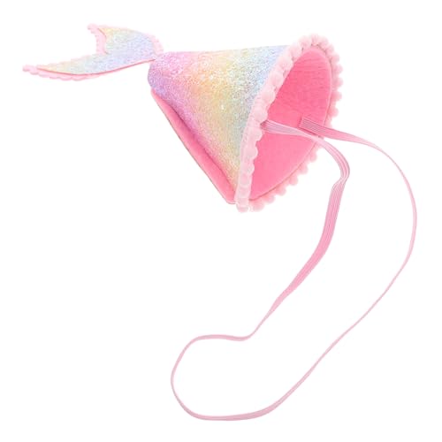balacoo Bunte Meerjungfrau Krone mit Farbverlauf Babygeburtstagshut mit Elastischem Band Wiederverwendbar für Mädchen Fotoshootings Babyparty Deko Erster Geburtstag Komfortabel und Sicher von balacoo