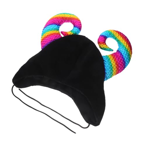 balacoo Cow Horn Beanie Winter Cap mit Kinnriemen Outdoor Ski Mütze mit Hörnern Lustiger Halloween Cosplay Hut Leicht und Bequem für Party und Fotos balacoo Cow Horn Beanie Winter Cap mit Kinnriemen Outdoor Ski Mütze mit Hörnern Lustiger Halloween Cosplay Hut Leicht und Bequem für Party und Fotos von balacoo
