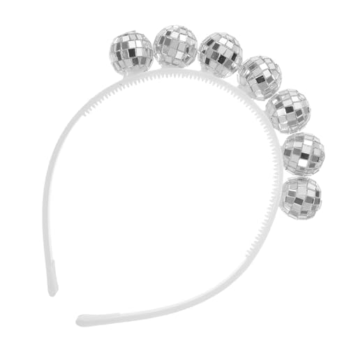 balacoo Disco Ball Haarband Retro Stil Einzigartiges Party Haarornament Leichtes Rutschfestes Stirnband für Damen Vintage Dekoration für Tanz Weihnachten und Karneval von balacoo
