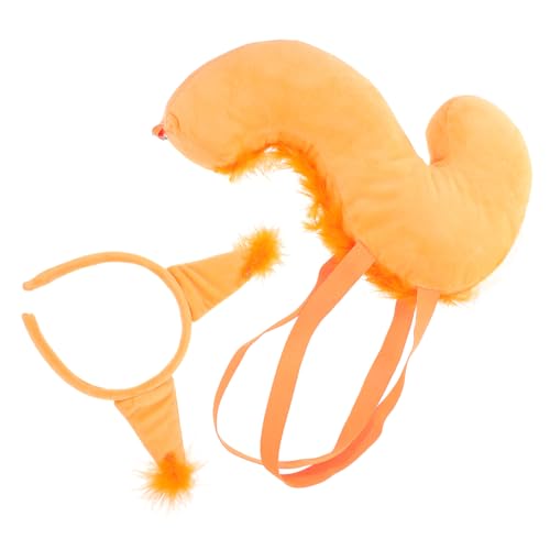 balacoo Eichhörnchen Kostüm aus Ultraweichem Plüsch mit Verstellbarem Ohr Haarreifen und Tierischer Kopfschmuck für Fasching Karneval Cosplay und Party Erwachsene von balacoo