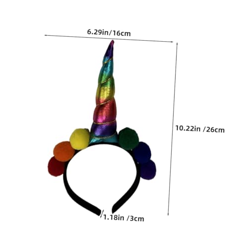 balacoo Einhorn Haarreif mit Farbigem Lustige Kopfbedeckung für Party und Kostüm Leichtes Bequemes Stirnband für Halloween Karneval Geburtstagsfeier Geschenkidee von balacoo