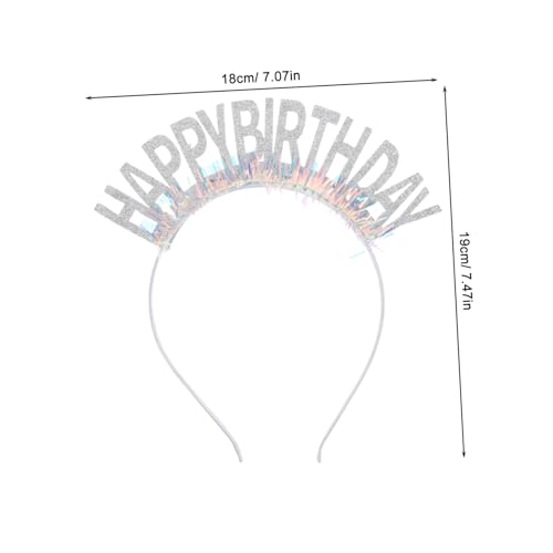 balacoo Glitzerndes Happy Birthday Stirnband mit Tinsel Flexibler Haarschmuck für Frauen und Mädchen Leichtes Geburtstags Accessoire für Partys Hochzeiten und Besondere Anlässe von balacoo