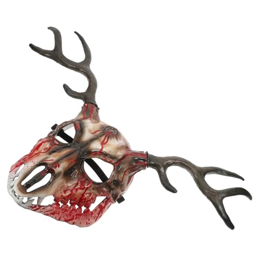 balacoo Halloween Hirschgeweih Maske Realistische Tiermaske Komfortabel Atmungsaktiv für Cosplay und Kostümparty Erwachsene Unisex von balacoo