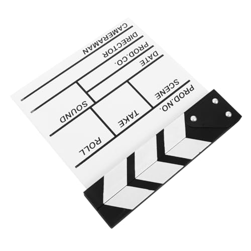 balacoo Holz Filmklappe Weiß Regisseur Szene Clapper Board für Nachhaltiges Holzspielzeug zur Kreativer Filmprojekte Pädagogisches Filmrequisit für Nachwuchsfilmer von balacoo
