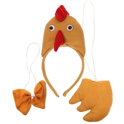 balacoo Hühnerkostüm Set Teilig mit Tier Stirnband Ostern Fliege und Leichtes Cosplay Zubehör für Tierpartys Geburtstage Halloween und Fotorequisiten von balacoo