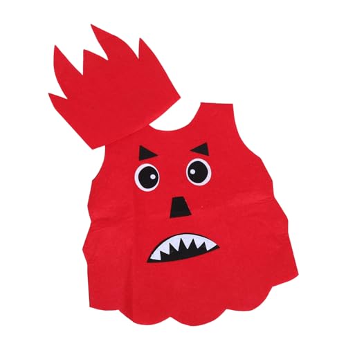 balacoo Kinderkostüm Flammenmonster mit Hut Weiches Bequemes Rollenspiel Outfit für Jungen und Mädchen Bühne Party Fotoshooting Halloween von balacoo