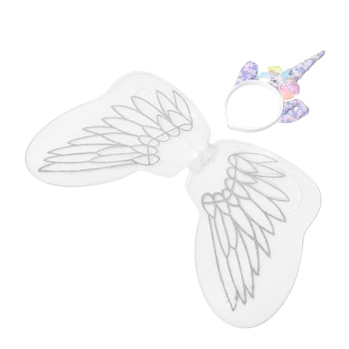 balacoo Kinderkostüm Flügel Set mit Haarreif Schmetterlingsflügel aus und Mesh für Geburtstagsfeiern Ostern Bühnenauftritte Mädchen Faschingskostüm Robust und Leicht Anzuziehen von balacoo