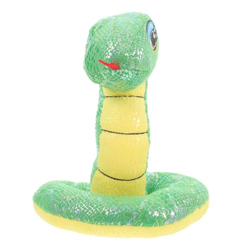 balacoo Plüschschlange Kuscheltier Grün mit Glitzerpailletten Weiches Realistisches Stofftier als Halloween Deko und für Lustiges Party Accessoire von balacoo