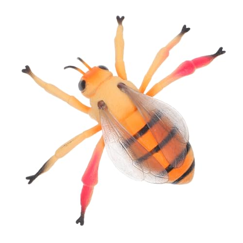 balacoo Realistische Biene Figur aus Kindersicherem Gummi Großes Modell für Naturerkundung und Wissenschaft Lebensechte Insektenfigur für Jungen und Mädchen Pädagogisches Tierspielzeug von balacoo