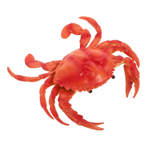 balacoo Realistisches Krabbendekor Meereskrabbenmodell Simulation Lebensechte Vinyl Krabbenfigur Für Garten und Fotodekoration Leichtes Tiermodell von balacoo