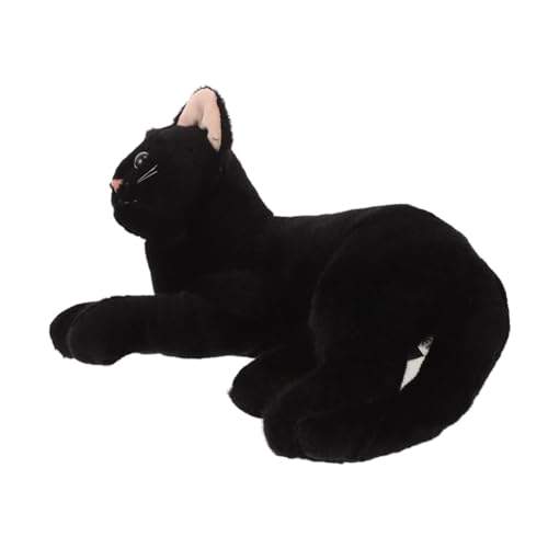 balacoo Realistisches Schwarzes Plüschtier Katze Ultrasoftes Kuscheltier Handgefertigte Dekoration für Halloween Vielseitiges Kissen und Dekoratives Stofftier balacoo Realistisches Schwarzes Plüschtier Katze Ultrasoftes Kuscheltier Handgefertigte Dekoration für Halloween Vielseitiges Kissen und Dekoratives Stofftier von balacoo