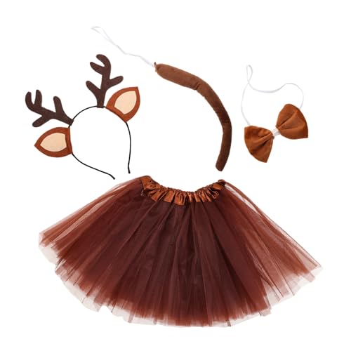 balacoo Reh Kostüm Teilig mit Tüllrock Ohren Haarreif Schleife und Cosplay Tierkostüm für Mädchen Halloween Karneval Bühnenauftritt Party Zubehör balacoo Reh Kostüm Teilig mit Tüllrock Ohren Haarreif Schleife und Cosplay Tierkostüm für Mädchen Halloween Karneval Bühnenauftritt Party Zubehör von balacoo