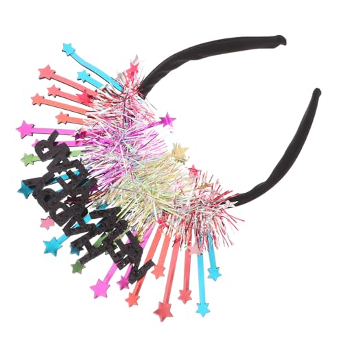 balacoo Stylisches Happy Year Stirnband aus Langlebigem Material Festliches Partyaccessoire mit Glitzereffekt Wiederverwendbar für Silvester Geburtstage Hochzeiten und Feierlichkeiten von balacoo