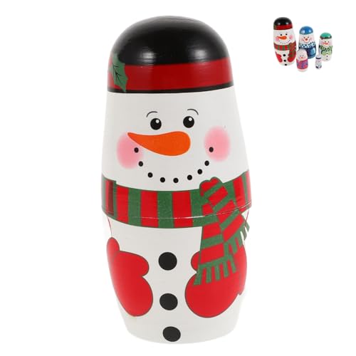 balacoo Teiliges Schneemann Nesting Dolls aus Holz Handgefertigt mit Farbenfrohem Cartoon Muster Pädagogisches Kinderspielzeug Fördert Logisches und Feinmotorik balacoo Teiliges Schneemann Nesting Dolls aus Holz Handgefertigt mit Farbenfrohem Cartoon Muster Pädagogisches Kinderspielzeug Fördert Logisches und Feinmotorik von balacoo