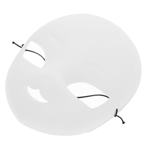 balacoo Weiße DIY Blanko Maske aus Stabilem Kunststoff Dicke Vollgesichtsmaske für Halloween Cosplay Maskerade Party Vielseitig Bemalbar und Leicht für Kreative Kostüme und Handarbeit von balacoo