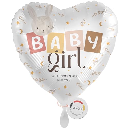 balloa Folienballon XXL Baby Girl Willkommen auf der Welt Geburt Mädchen, Helium Ballon Geschenk zur Geburt, Babyparty Deko Luftballon Geburtstag Partydekoration Herzballon wiederbefüllbar 53cm balloa Folienballon XXL Baby Girl Willkommen auf der Welt Geburt Mädchen, Helium Ballon Geschenk zur Geburt, Babyparty Deko Luftballon Geburtstag Partydekoration Herzballon wiederbefüllbar 53cm von balloa