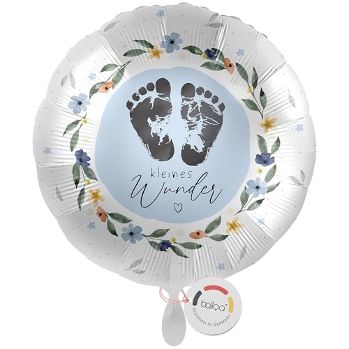 balloa Folienballon XXL Geburt Junge kleines Wunder Luftballon, Helium Ballon Geschenk zur Geburt Babyshower Babyparty Deko, Willkommensparty Dekoration Geburtstagsdeko wiederbefüllbar 53cm balloa Folienballon XXL Geburt Junge kleines Wunder Luftballon, Helium Ballon Geschenk zur Geburt Babyshower Babyparty Deko, Willkommensparty Dekoration Geburtstagsdeko wiederbefüllbar 53cm von balloa