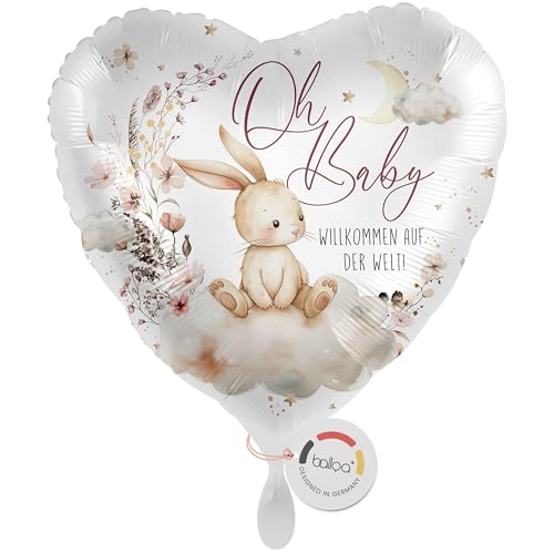 balloa Folienballon XXL Oh Baby Willkommen auf der Welt, Helium Ballon zur Geburt, Geschenkidee zur Babyparty neutral, Babyshower Dekoration Jungen und Mädchen, Ballon 53cm balloa Folienballon XXL Oh Baby Willkommen auf der Welt, Helium Ballon zur Geburt, Geschenkidee zur Babyparty neutral, Babyshower Dekoration Jungen und Mädchen, Ballon 53cm von balloa