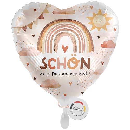 balloa Folienballon XXL zur Geburt, fröhlicher Helium-Ballon mit buntem Design, ideal für Babypartys oder als Geschenk zur Geburt, Folienballon, 53cm balloa Folienballon XXL zur Geburt, fröhlicher Helium-Ballon mit buntem Design, ideal für Babypartys oder als Geschenk zur Geburt, Folienballon, 53cm von balloa