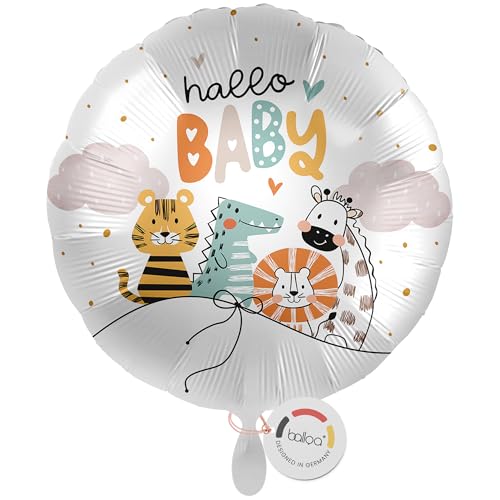 balloa Folienballon XXL zur Geburt, niedliche Boho-Tiere für jede Feier, großer Helium-Ballon, tolles Geschenk zur Geburt, 53cm von balloa