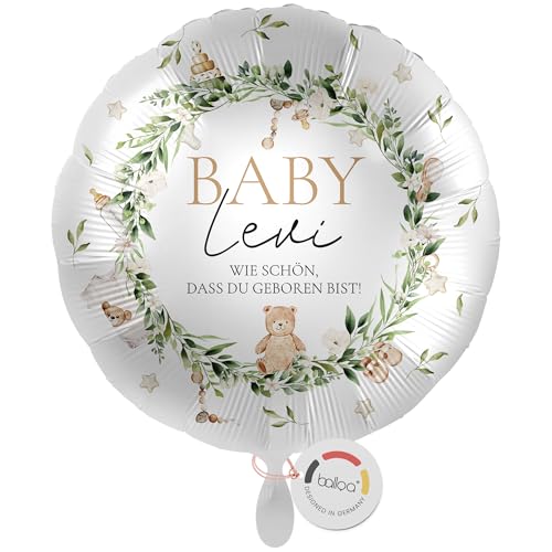 balloa Personalisierter Ballon XXL mit Namen, personalisiertes Geschenk zur Geburt, Geschenkidee Baby Junge Mädchen, Helium Ballon Geburt, Dekoration Babyfeier, Willkommen Neugeborenes, 53cm balloa Personalisierter Ballon XXL mit Namen, personalisiertes Geschenk zur Geburt, Geschenkidee Baby Junge Mädchen, Helium Ballon Geburt, Dekoration Babyfeier, Willkommen Neugeborenes, 53cm von balloa