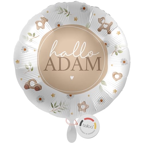 balloa Personalisierter Ballon XXL mit Namen, personalisiertes Geschenk zur Geburt, Helium Ballon Baby, Baby Geschenk zur Geburt neutral, Deko für Babyparty oder Zuhause, 53cm balloa Personalisierter Ballon XXL mit Namen, personalisiertes Geschenk zur Geburt, Helium Ballon Baby, Baby Geschenk zur Geburt neutral, Deko für Babyparty oder Zuhause, 53cm von balloa