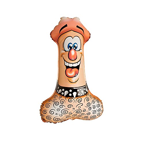 ballonfritz® Pimmelkopf Ballon - XXL Willy Riesenballon für Luft und Helium 85x55x20cm als Geburtstagsgeschenk, Party-Deko oder Überraschung für die Freundin, ideal für den Jungesellenabschied von ballonfritz