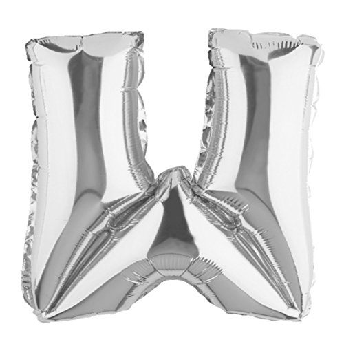ballonfritz® Ballon Buchstabe W in SILBER - XXL 40"/102cm - Folienballons für Luft oder Helium als Geburtstag, Jubiläum, Hochzeit oder Abschluss Geschenk, Party Dekoration oder Überraschung von ballonfritz