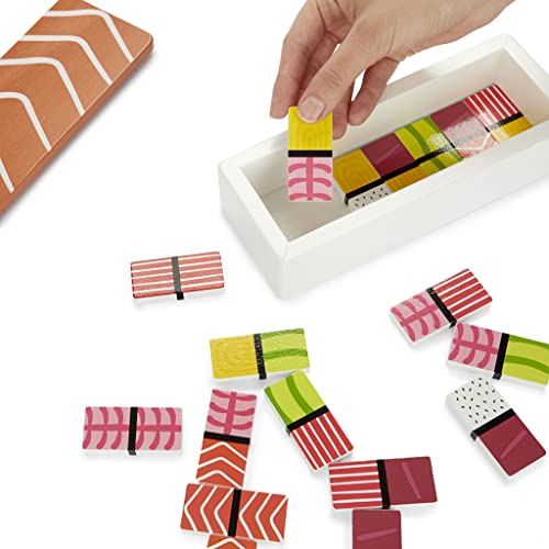 balvi Brettspiel Domino Domigiri Originelles klassisches Dame-Spiel im Sushi-Design Holz von balvi