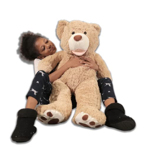 bananair Riesen Teddybär XXL, 100 bis 340 cm - Kuschelig und Flauschig, Versicherte Umarmungen - XXL Kuscheltier, Geburtstage, Zimmerdekoration (Beige, 100 cm) von bananair