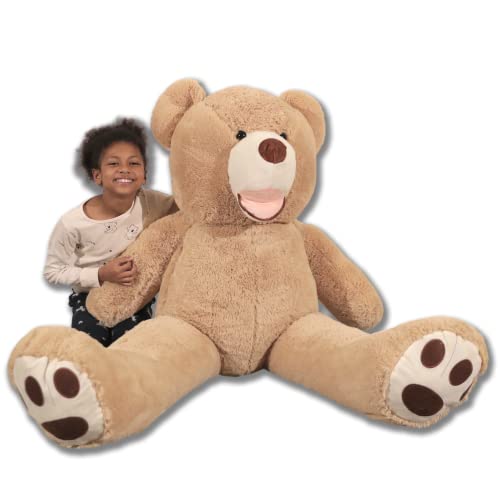 Banabear Riesen Teddybär XXL, 100 bis 340 cm - Kuschelig und Flauschig, Versicherte Umarmungen - XXL Kuscheltier, Geburtstage, Zimmerdekoration (Beige, 160 cm) von bananair