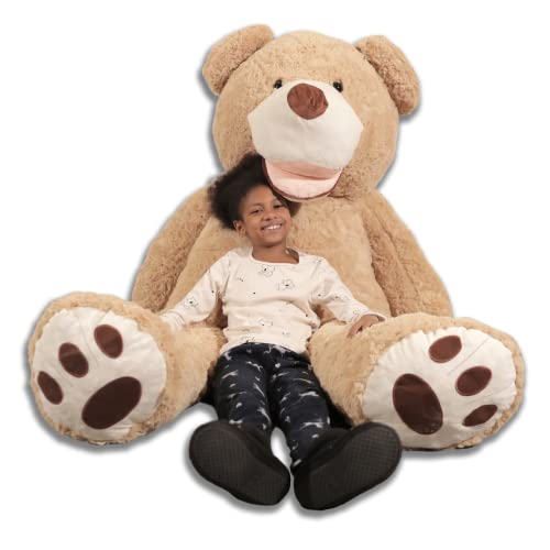 bananair Riesen Teddybär XXL, 100 bis 340 cm - Kuschelig und Flauschig, Versicherte Umarmungen - XXL Kuscheltier, Geburtstage, Zimmerdekoration (Beige, 200 cm) von bananair